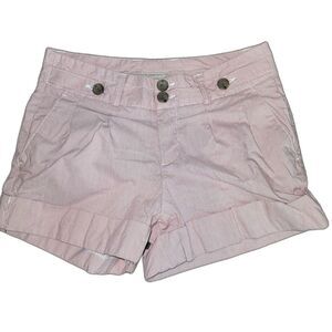 Banana Republic Martin Fit Red & White Striped Shorts Size 0